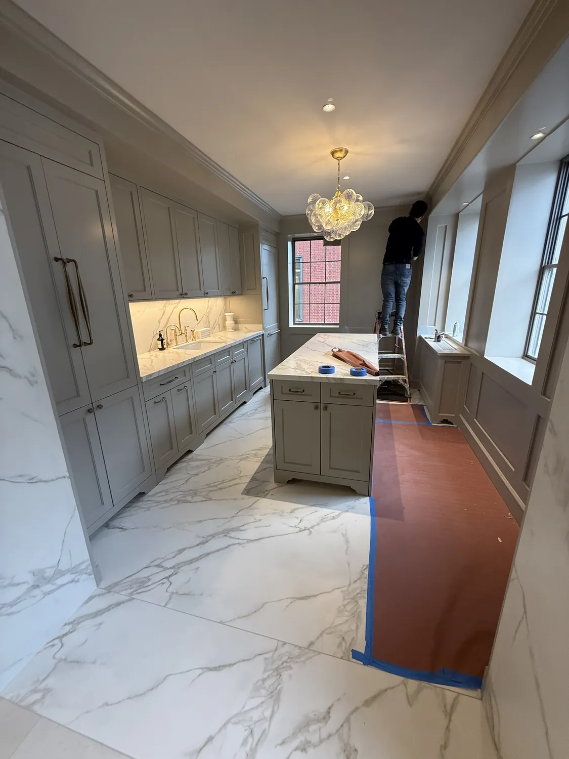 Detailed built-in cabinetry and interior finish carpentry